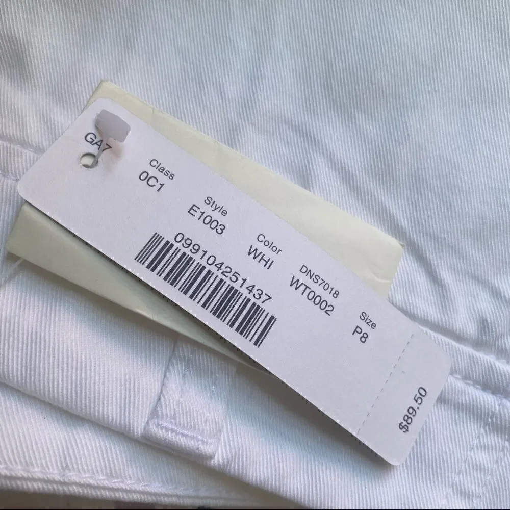 J. Crew Sunday Slim 100% cotton Chino pants White new
